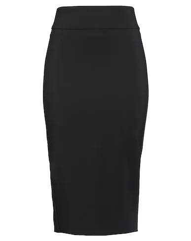 Black Crêpe Midi skirt
