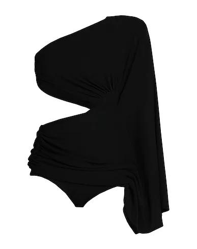 Black Crêpe One-shoulder dress