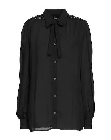 Black Crêpe Shirts & blouses with bow