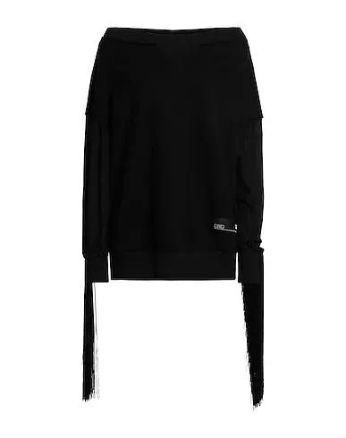 Black Crêpe Sweatshirt
