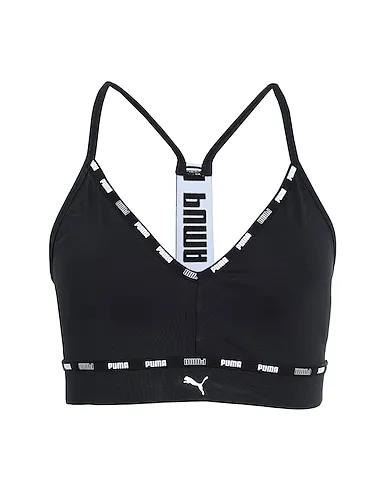 Black Crop top Low Impact Puma Strong Strappy Bra

