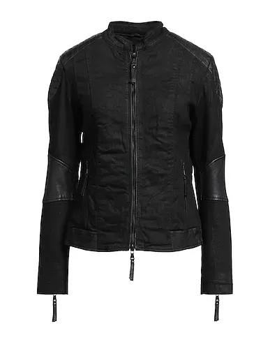 Black Denim Biker jacket