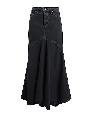 Black Denim Maxi Skirts