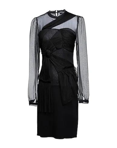 Black Flannel Midi dress