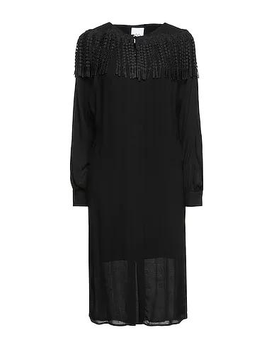 Black Flannel Midi dress