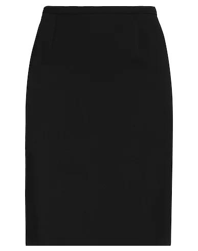 Black Flannel Midi skirt