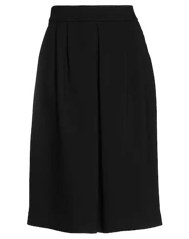 Black Flannel Midi skirt