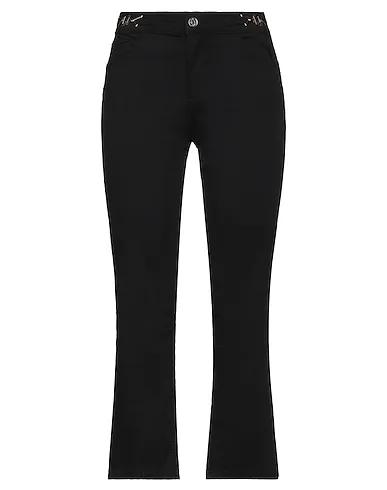Black Gabardine Cropped pants & culottes