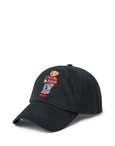 Black Gabardine Hat POLO BEAR TWILL BALL CAP
