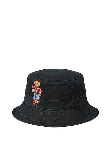 Black Gabardine Hat POLO BEAR TWILL BUCKET HAT

