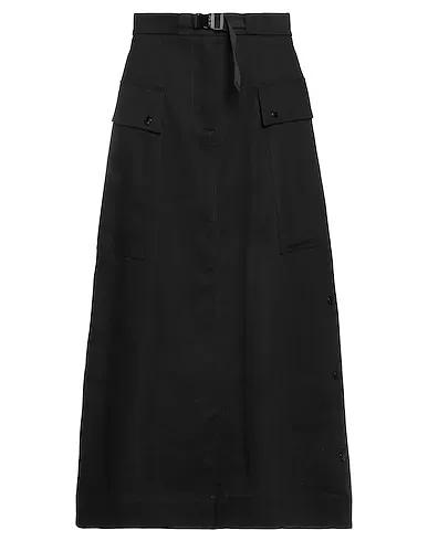 Black Gabardine Maxi Skirts