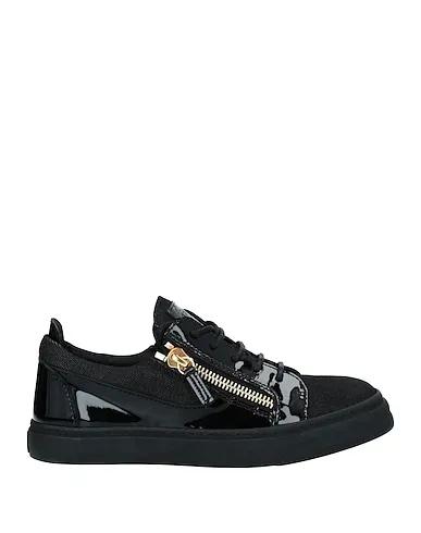 Black Gabardine Sneakers