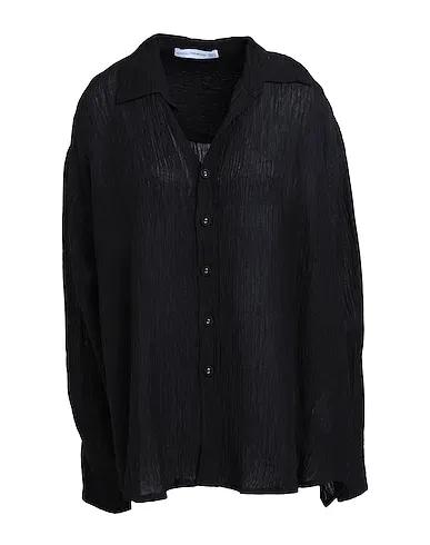 Black Gauze Linen shirt SOLAR SHIRT
