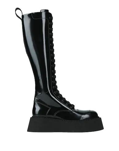 Black Grosgrain Boots