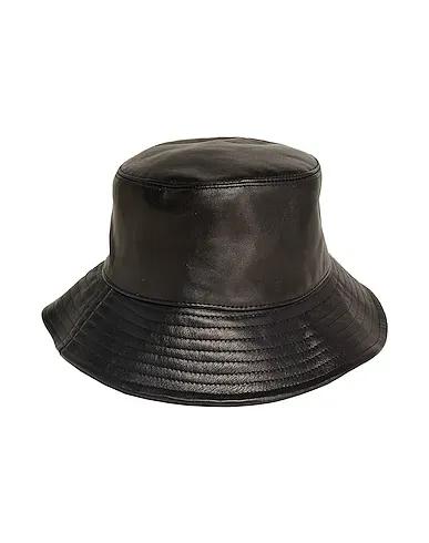 Black Hat LEATHER UNISEX BUCKET HAT