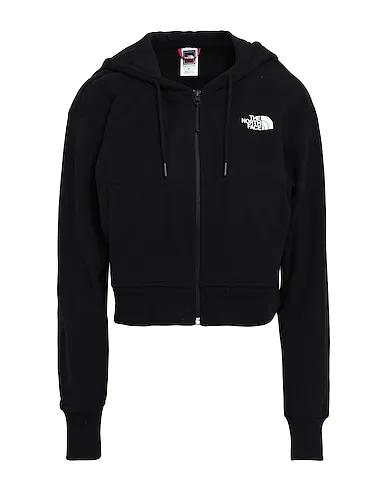 Black Hooded sweatshirt W ICON CROP FULL ZIP HOODIE