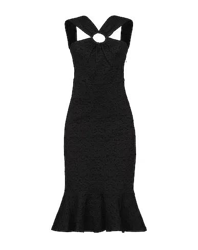 Black Jacquard Midi dress