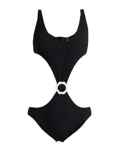 Black Jacquard One-piece swimsuits