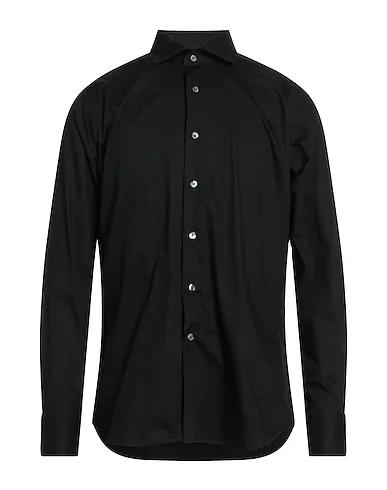 Black Jacquard Solid color shirt