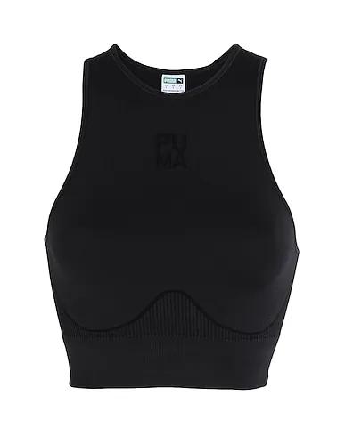 Black Jersey Bustier Infuse EvoKnit Cropped Top
