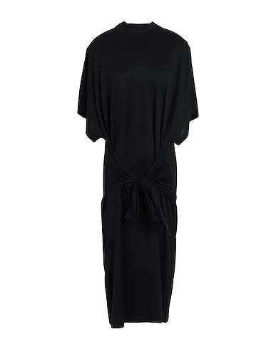 Black Jersey Long dress WRAP JERSEY DRESS
