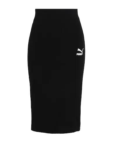 Black Jersey Midi skirt T7 Skirt
