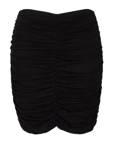 Black Jersey Mini skirt JERSEY GATHERED MINI SKIRT

