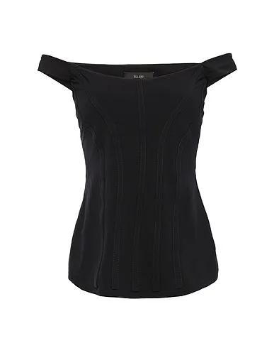 Black Jersey Off-the-shoulder top
