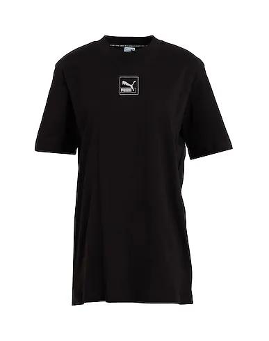 Black Jersey Oversize-T-Shirt Brand Love Relaxed Tee