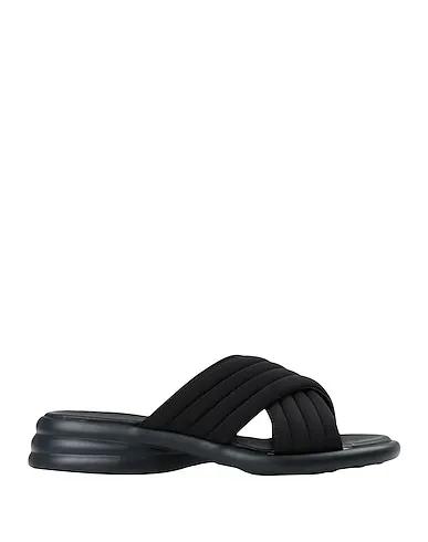 Black Jersey Sandals