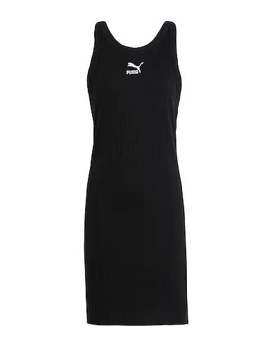 Black Jersey Short dress CLASSICS Ribbed Sleeveless Dress