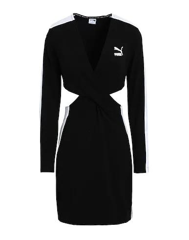 Black Jersey Short dress T7 Dress