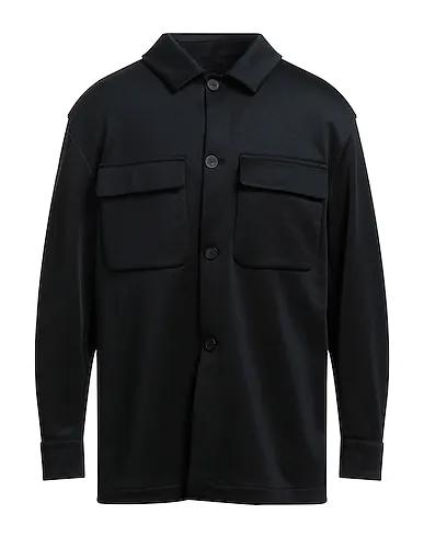 Black Jersey Solid color shirt