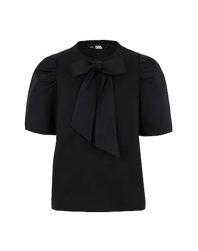 Black Jersey T-shirt BOW T-SHIRT
