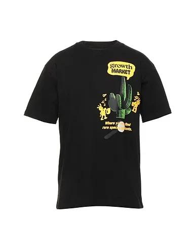 Black Jersey T-shirt GROWTH MARKET T-SHIRT