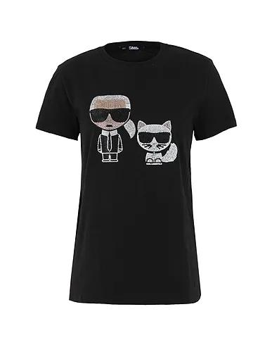Black Jersey T-shirt IKONIK RHINESTONE T-SHIRT
