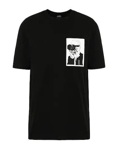 Black Jersey T-shirt KARL LEGEND POCKET TEE
