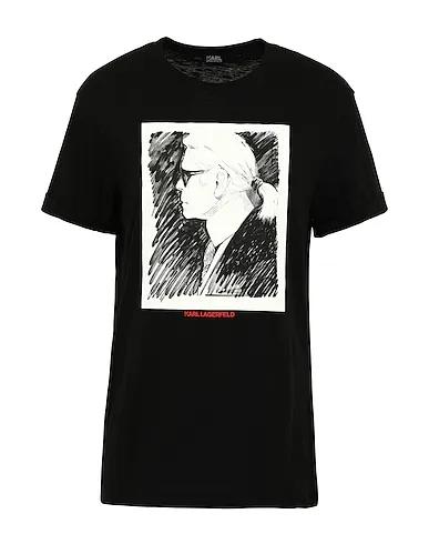 Black Jersey T-shirt KARL LEGEND PROFILE T-SHIRT

