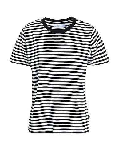 Black Jersey T-shirt Mysen Stripes 
