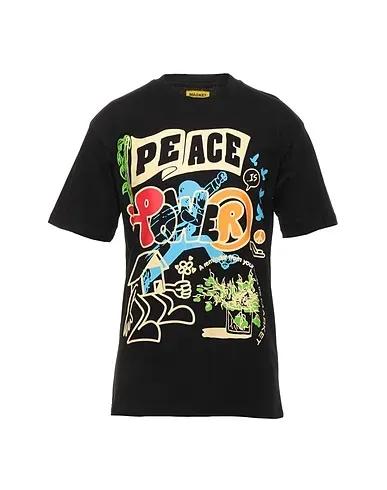 Black Jersey T-shirt PEACE AND POWER T-SHIRT