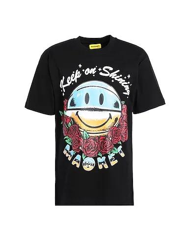 Black Jersey T-shirt SMILEY KEEP ON SHINING T-SHIRT

