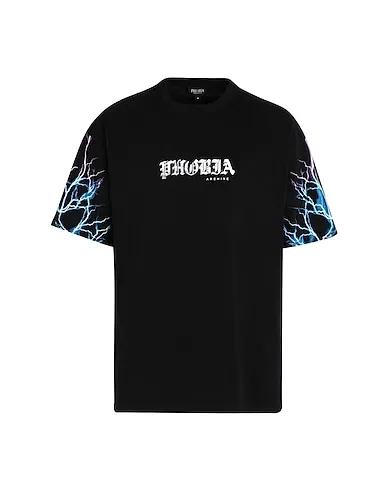 Black Jersey T-shirt T-SHIRT WITH LIGHT ON SLEEVE
