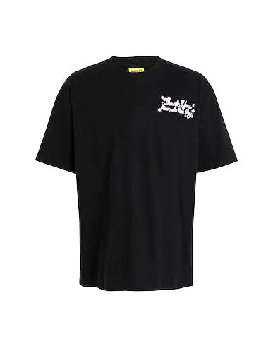Black Jersey T-shirt THANK YOU ROSE TEE
