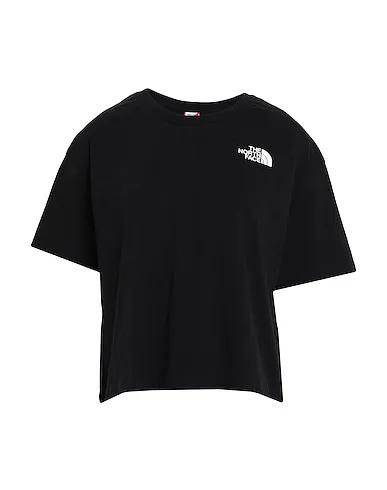 Black Jersey T-shirt W CROPPED SD TEE 
