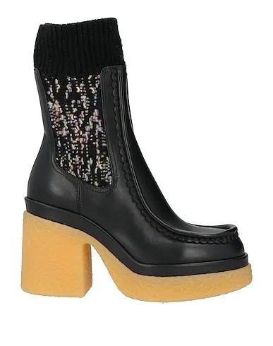 Black Knitted Ankle boot