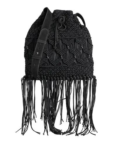 Black Knitted Cross-body bags