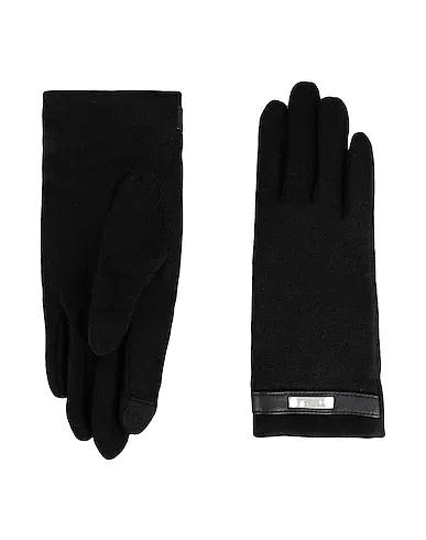 Black Knitted Gloves WOOL-BLEND TECH GLOVES
