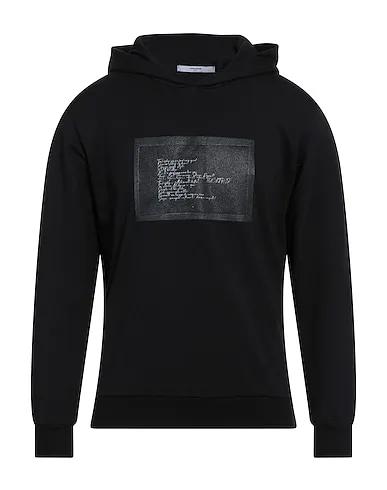Black Knitted Hooded sweatshirt