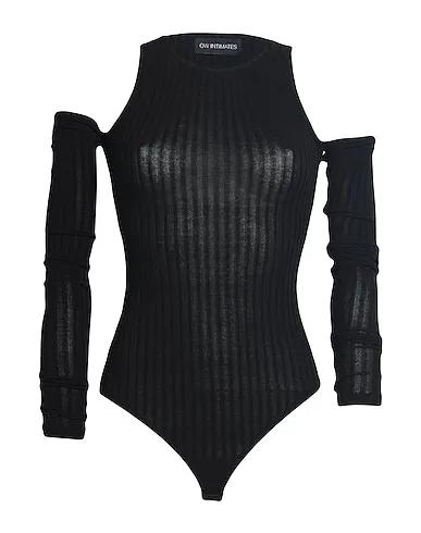 Black Knitted Lingerie bodysuit