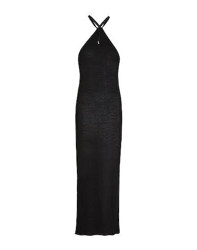 Black Knitted Long dress KNITTED TWIST AND TURN MIDI DRESS
